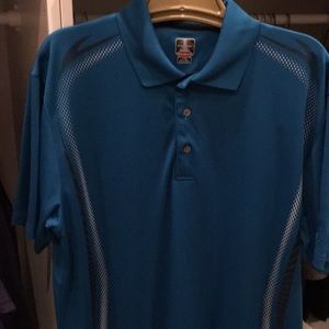 5/$25 Blue performance Golf polo S/S. Size Large